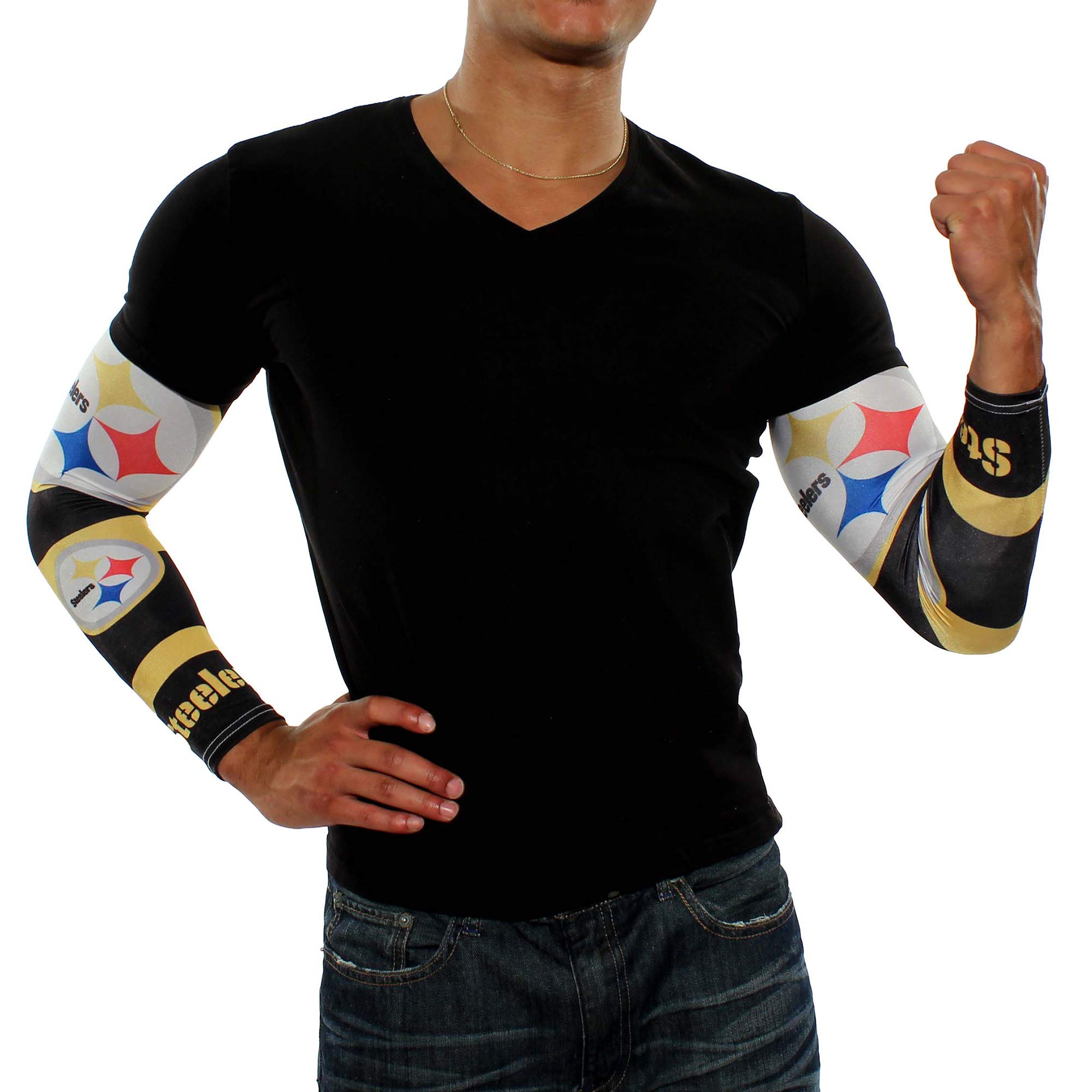 Littlearthnull Game Day Strong Arms Tattoo Sleeves, 17” wrist to bicep, Team color