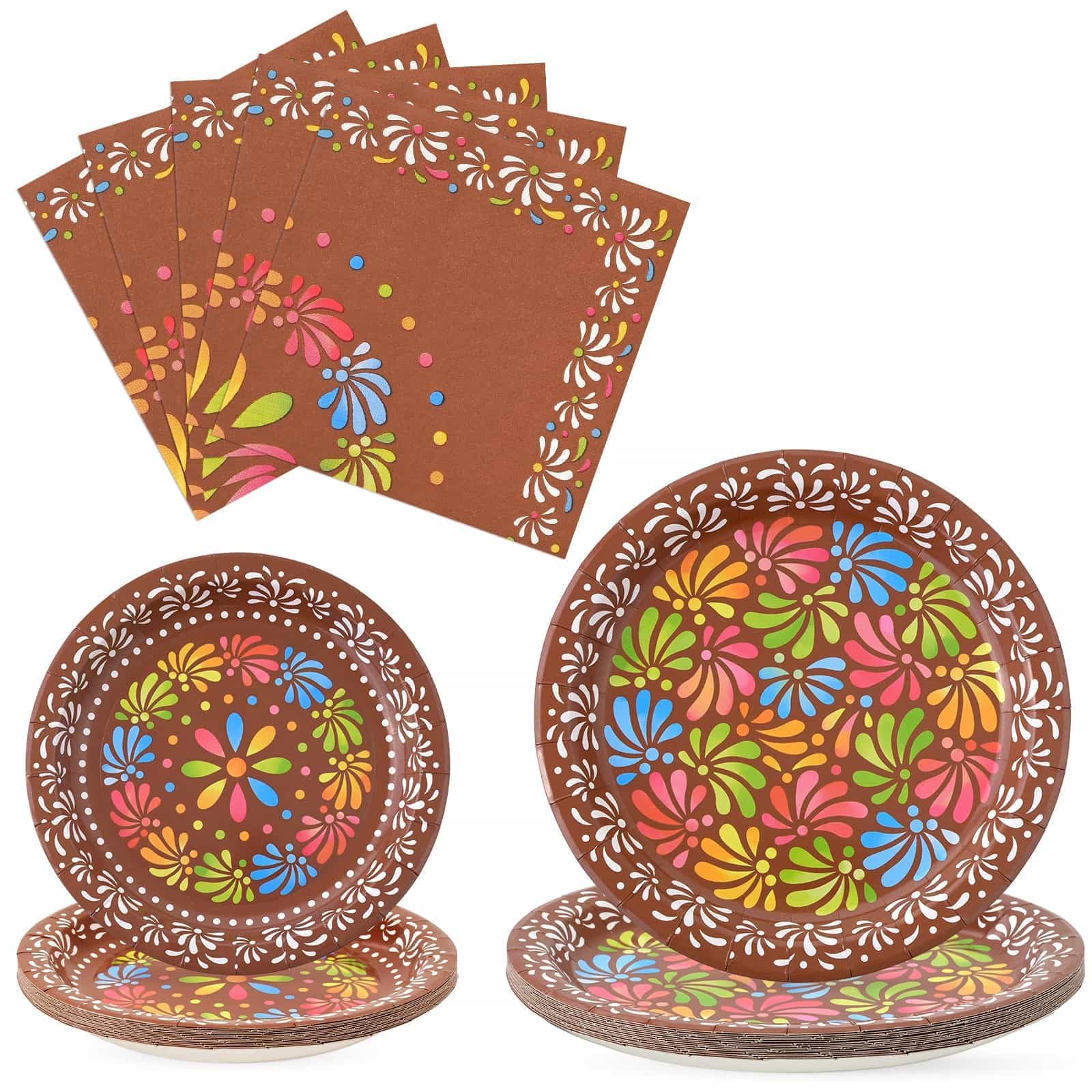 WERNNSAI Cielito Lindo Party Decoration 48PCS Mexican Plates and Napkins — image 1