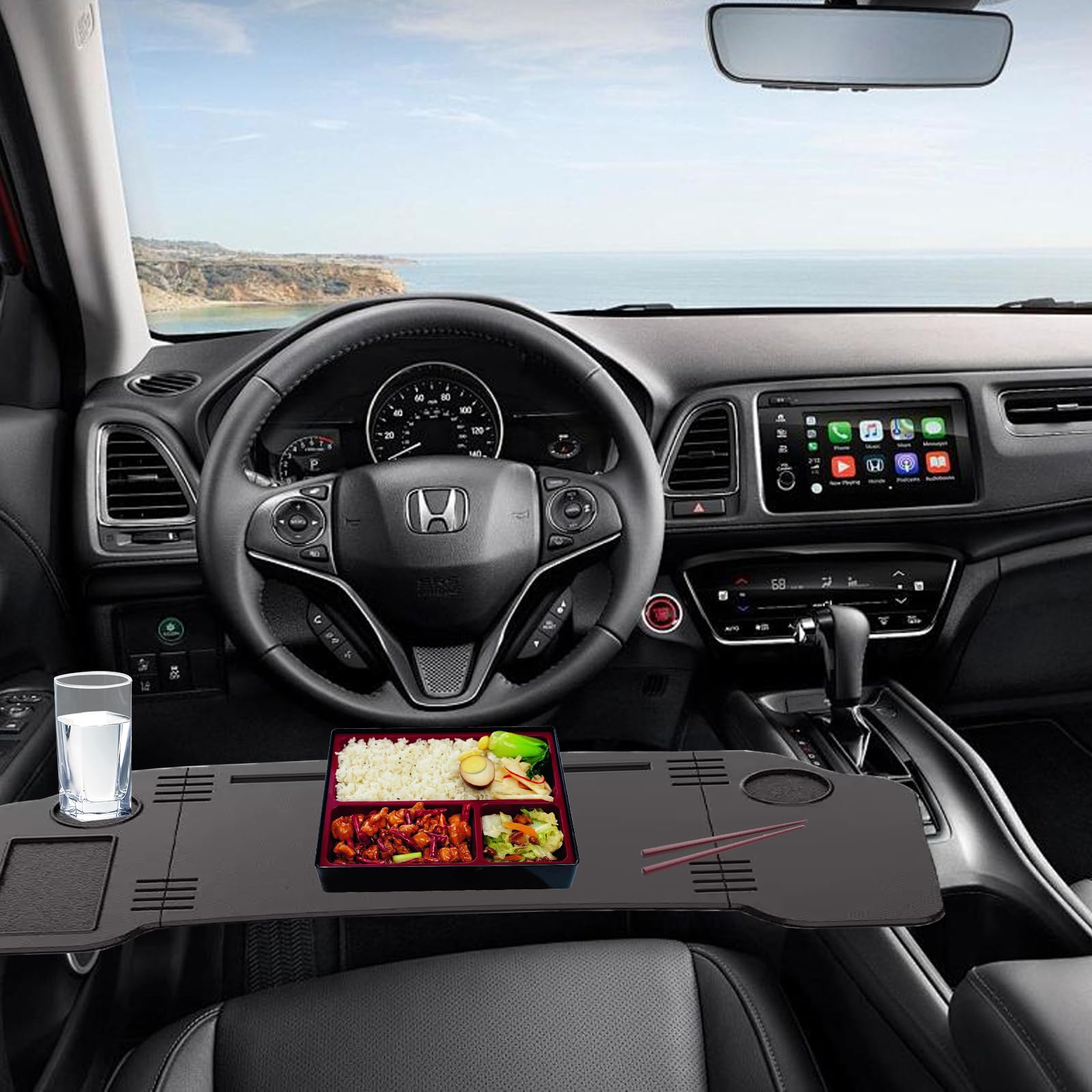 Tavolo Pieghevole Per Auto, Tavolo Da Volante Con Portabicchieri Portatile Per Auto A Nuova Energia E La Maggior Parte Delle Autoes Scrivania Da Volante Multifunzionale Per Lavoro E Viaggio