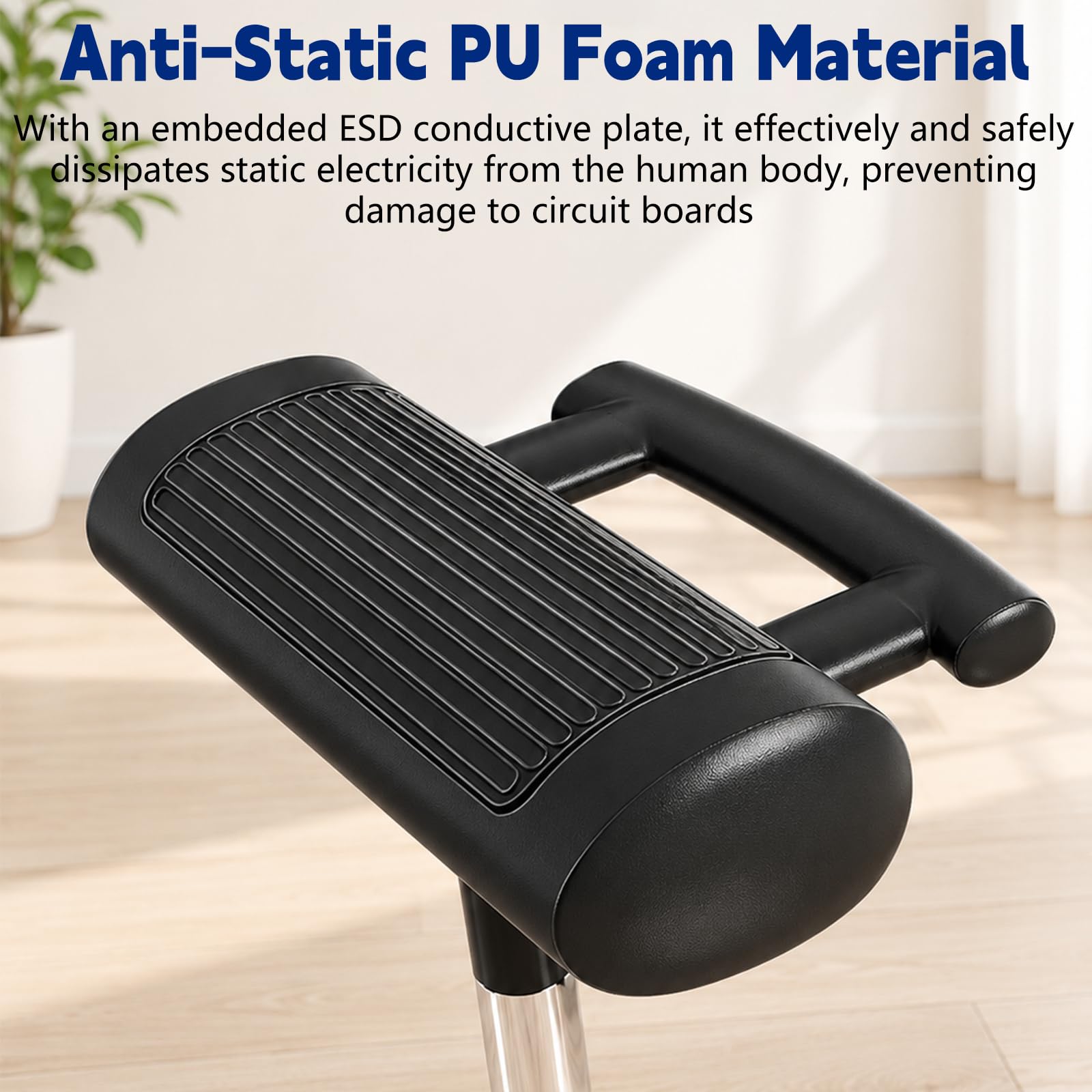 Tabouret sur pied, antistatique, hauteur réglable de 62 à 87 cm, capacité