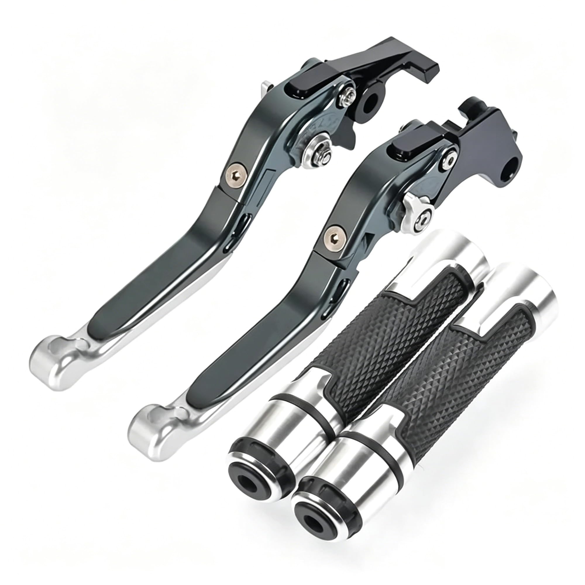 VQLDPX Handlebar Levers Motorcycle Brake Clutch Lever Handlebar Grips Kit for Suzuki for Hayabusa GSXR1300 2008-2017 Replacement Components Motorbike Clutch Grips Brake Lever