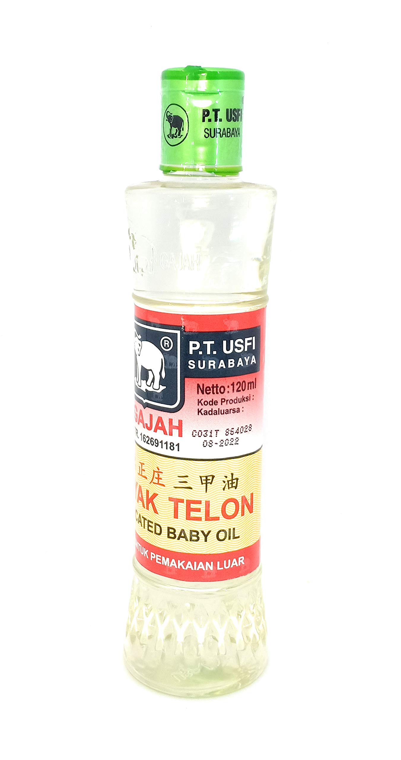 Cap Gajah Minyak Telon (Medicated baby Oil), 120 ml (Pack of 3)