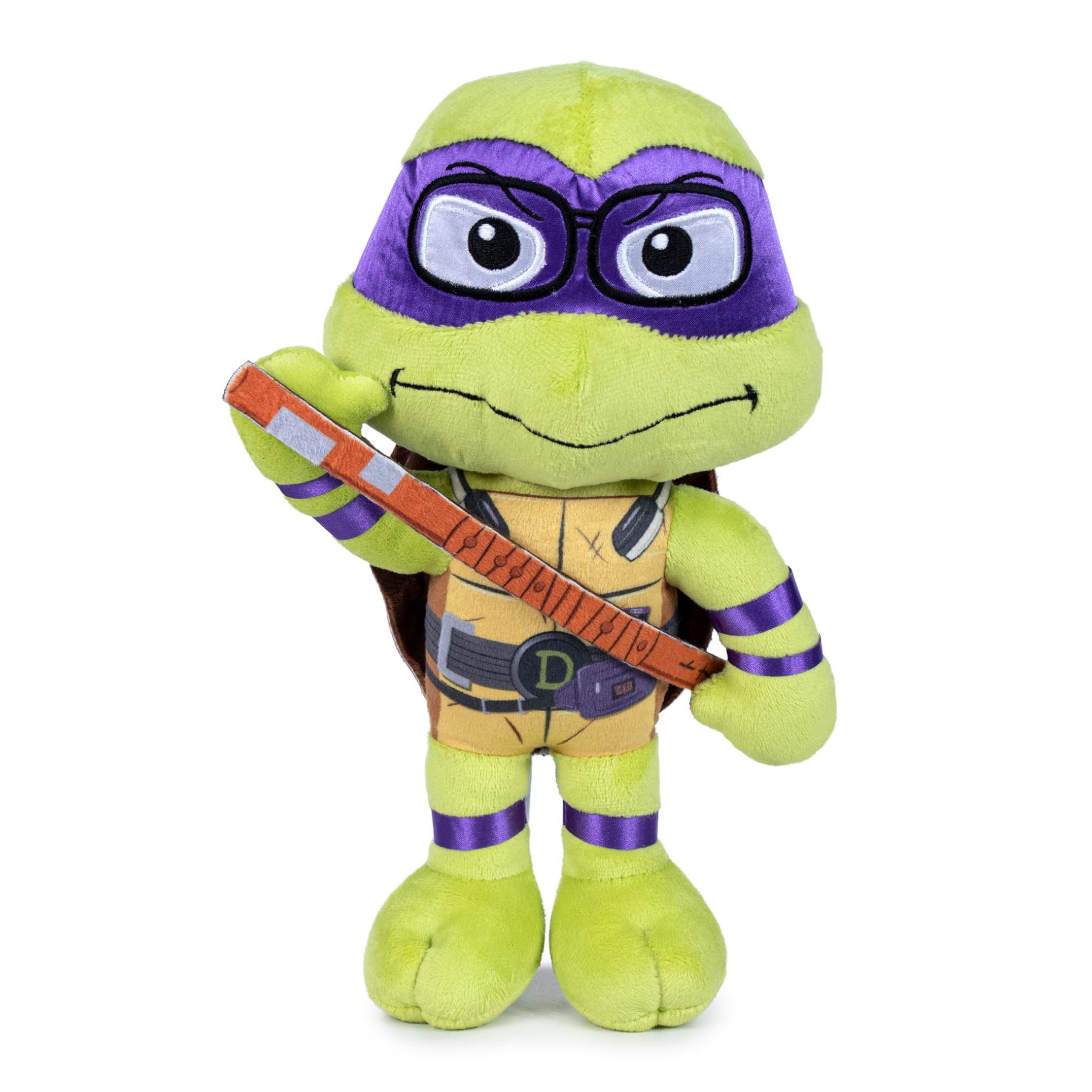Famosa Softies Donatello Teenage Mutant Ninja Turtles Plush Toy with Purple Mask and Details, Gift for Boys and Girls of Any Age (760022775)