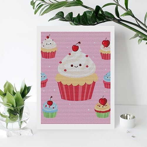 Miniatura 7 de Diamond Painting Kits for Adults Cute Cupcake Full Drill Diamond Dots Paintings Diamond Art Kits DIY 5D Diamond Painting Kits for Home Wall Decor