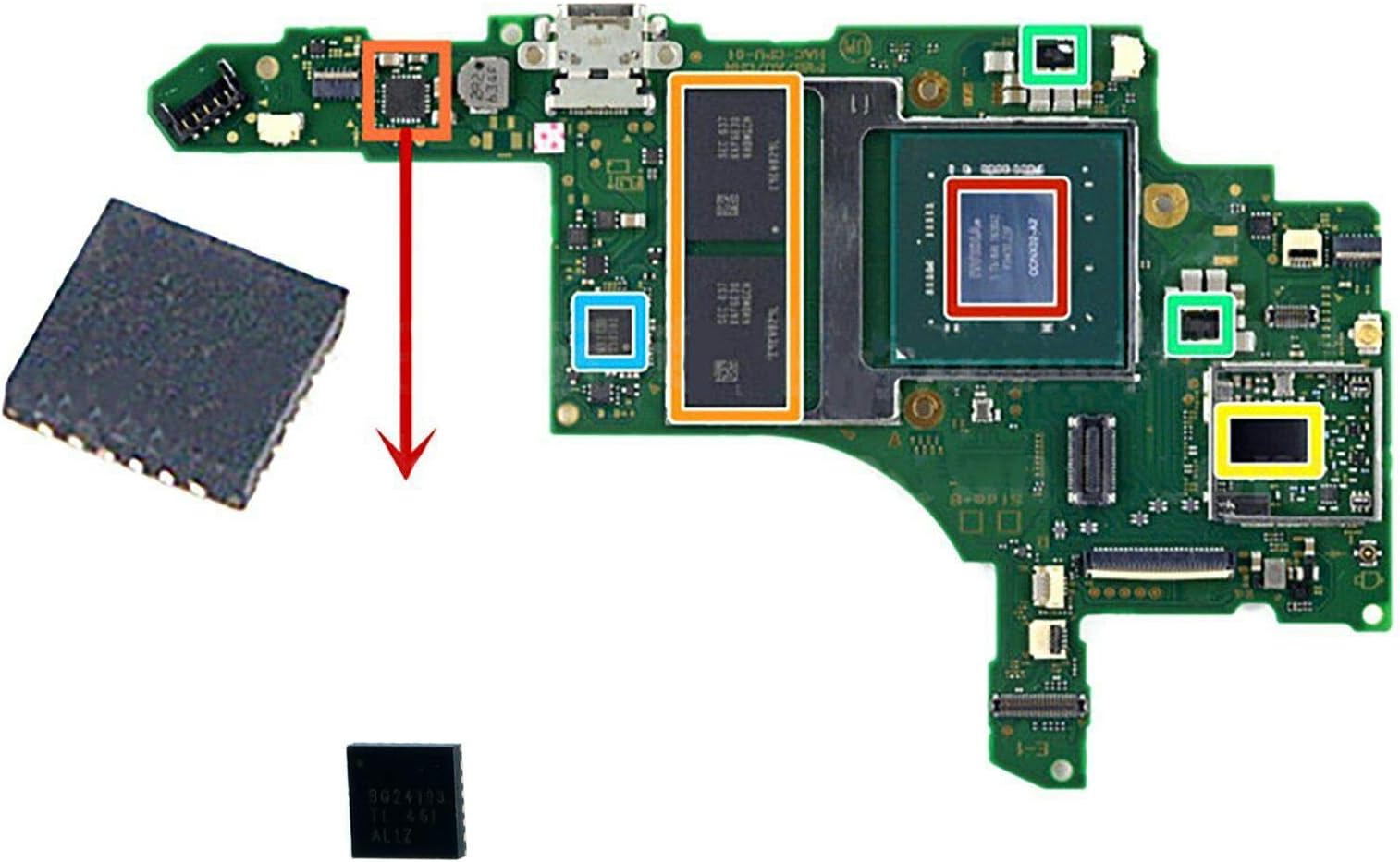 PartEGG Replacement BQ24193 Power Battery Charging Management IC Chip for Nintendo Switch & &Switch OLED Motherboard