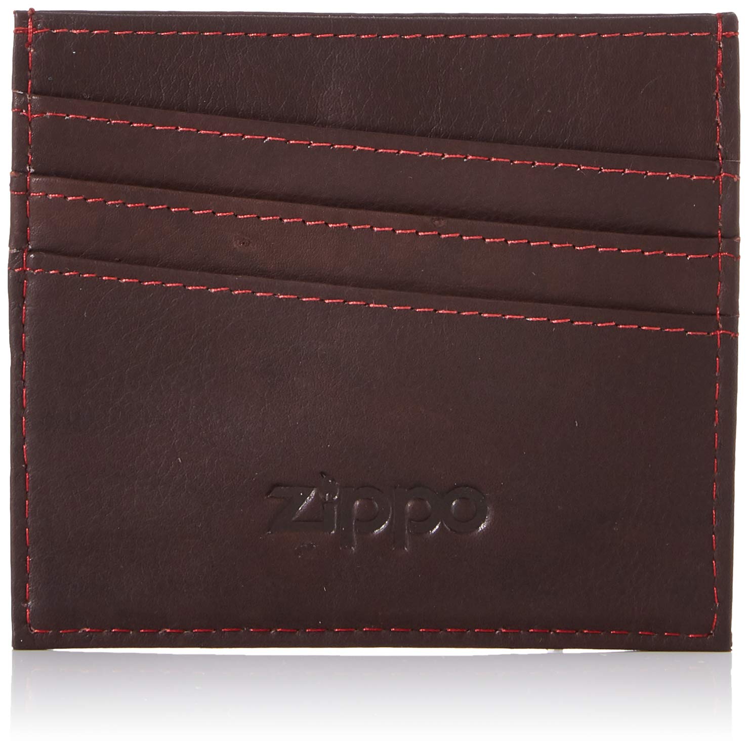 Zippo Women's Brown - Card Case, Leather, Credit Card Holder For And Men, 5 Card Slots