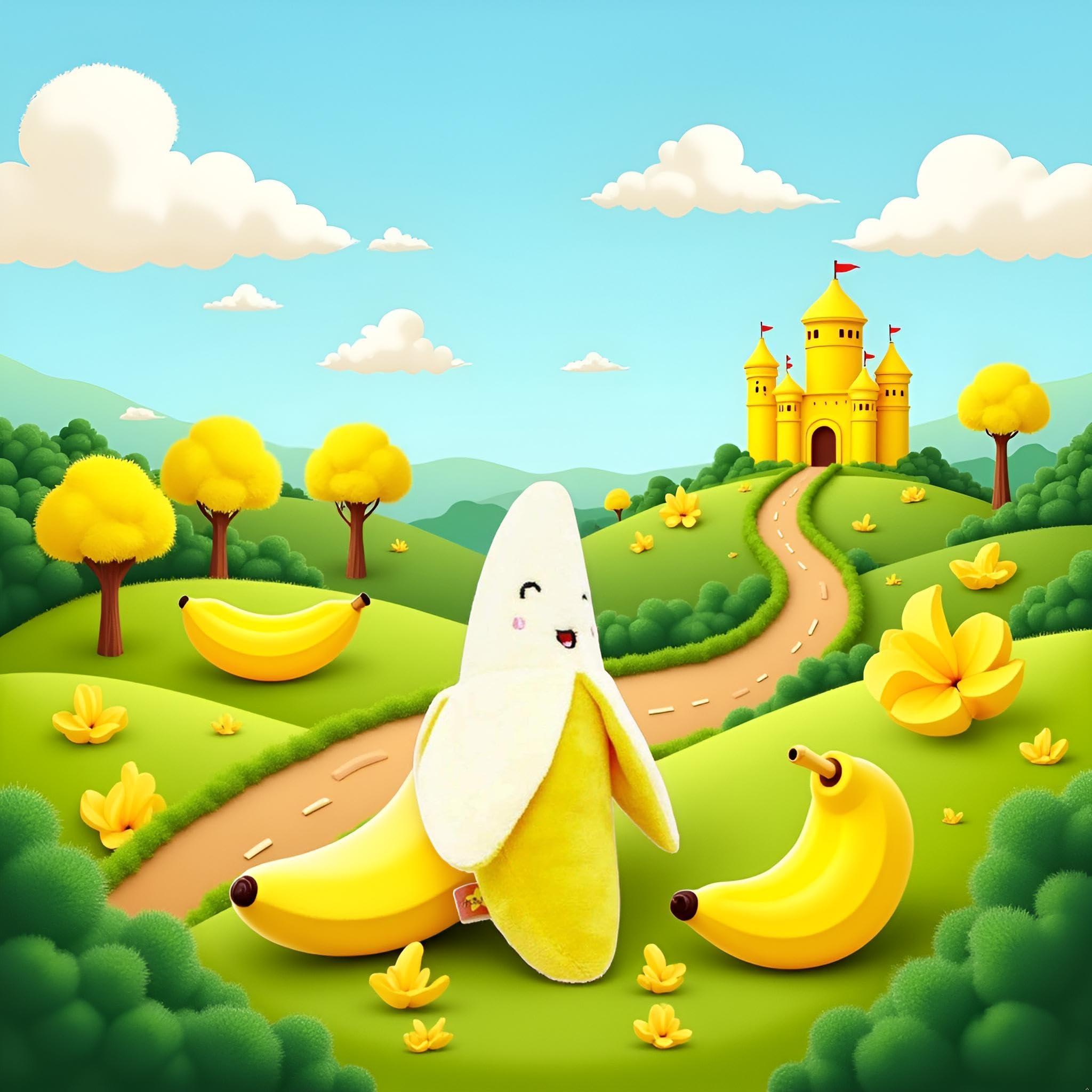 DPWOUM 1 x Yellow Banana Plush Toy, Fun Chew Toy for Small Pets Chew Toys, Toys,Chew Toy for Dogs - Image 4