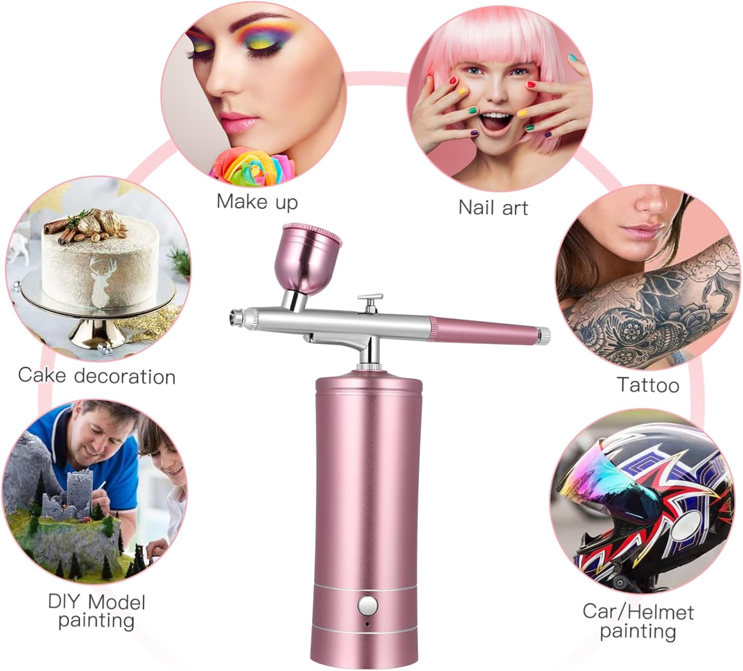 Cordless Air Brush Kit 900ma Aluminum Alloy Portable Tool
