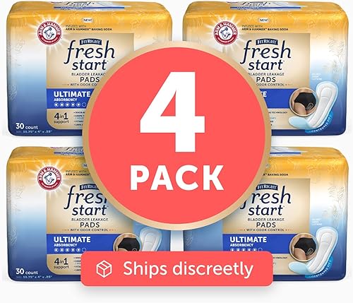 Miniatura 5 de FitRight Fresh Start - Almohadillas posparto e incontinencia para mujer, máxima absorción (120 unidades) almohadillas para fugas de vejiga con el