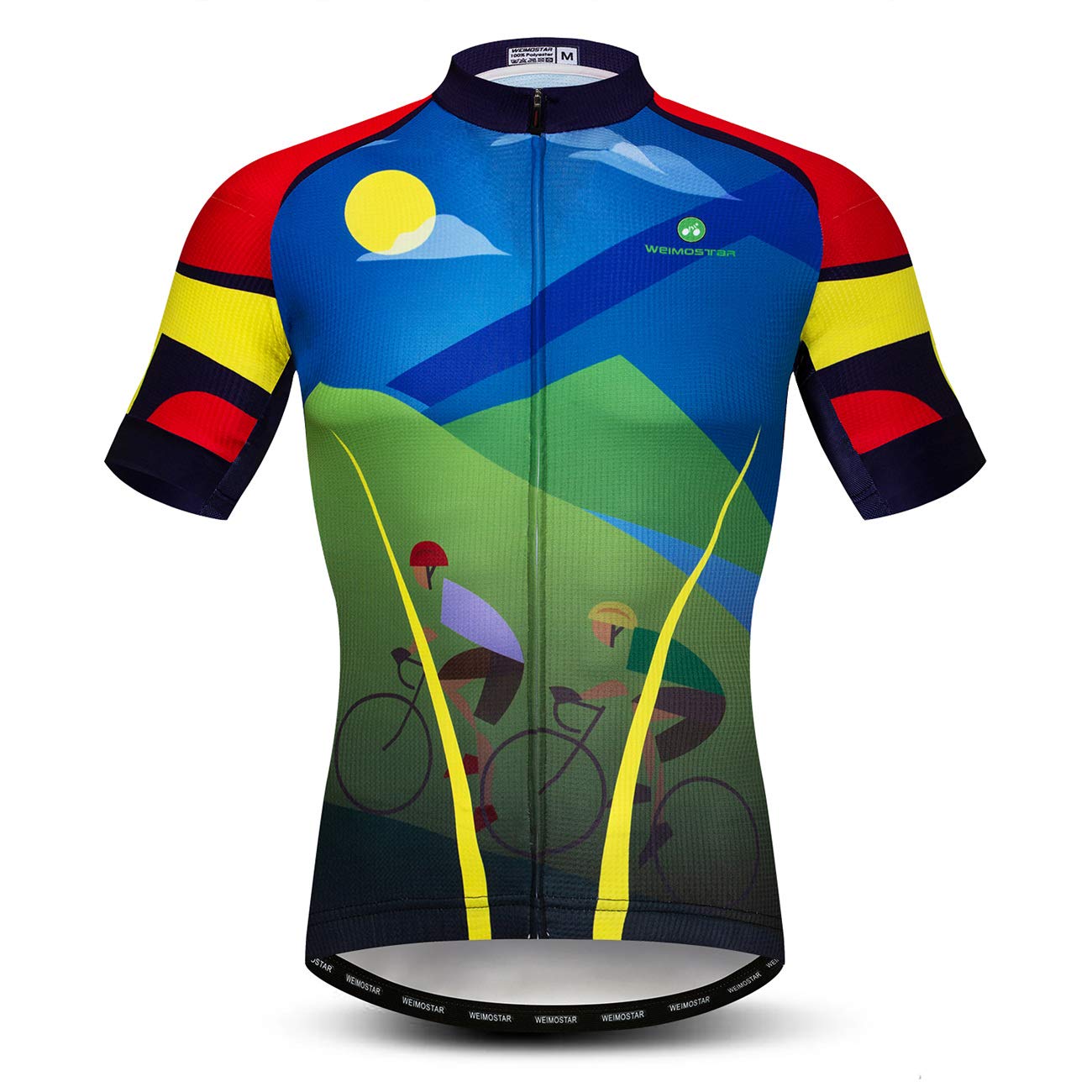 JPOJPO Cycling Jerseys Men,Mountain Bike Jersey Summer Short Sleeve Breathable Bicycle Tops Riding Bike Shirts Quick Dry