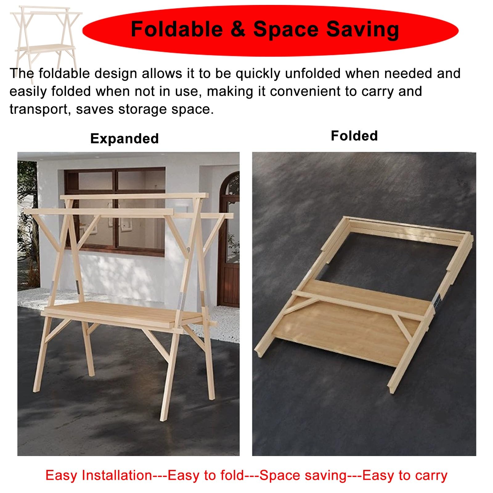 Expositor para vendedores Ambulante Carrito portátil con toldo, Puesto móvil Plegable for Mercado, Carrito de Catering empresarial de 120 a 150 cm de Largo.(Red,150x60x195cm(59x23.6x76.8in))
