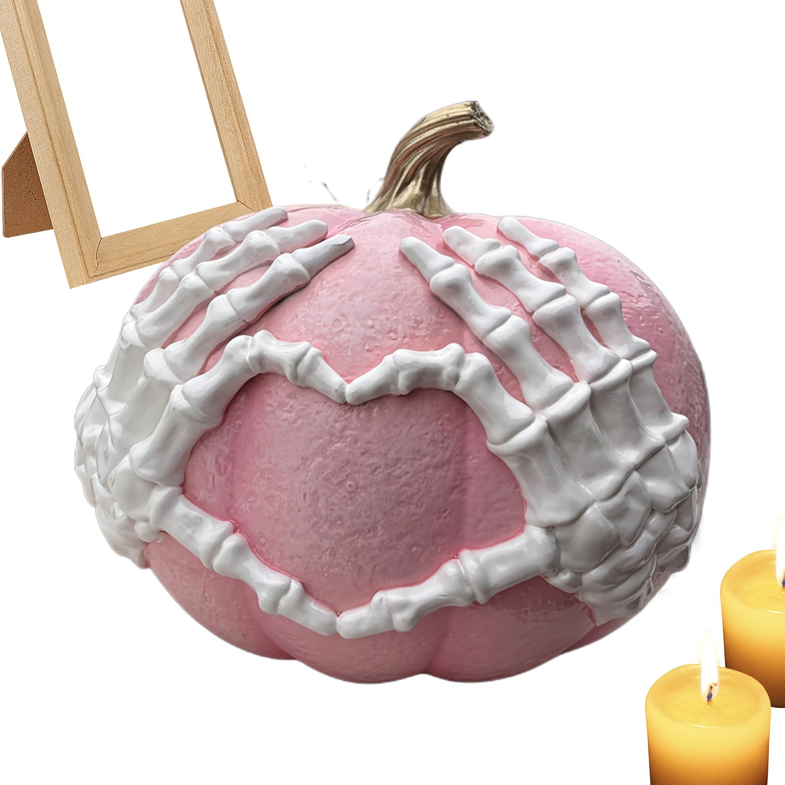 Calabaza Artificial Figurillas de Mano de Esqueleto de Calabaza para