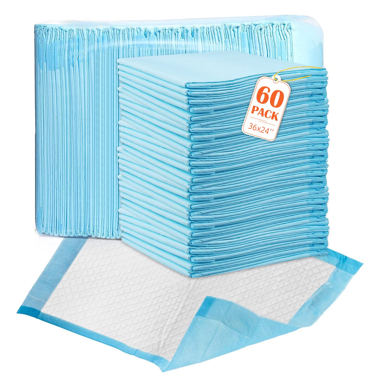 Buy Disposable Bed Pads for Incontinence 24"x36"60 Count Chucks Pads