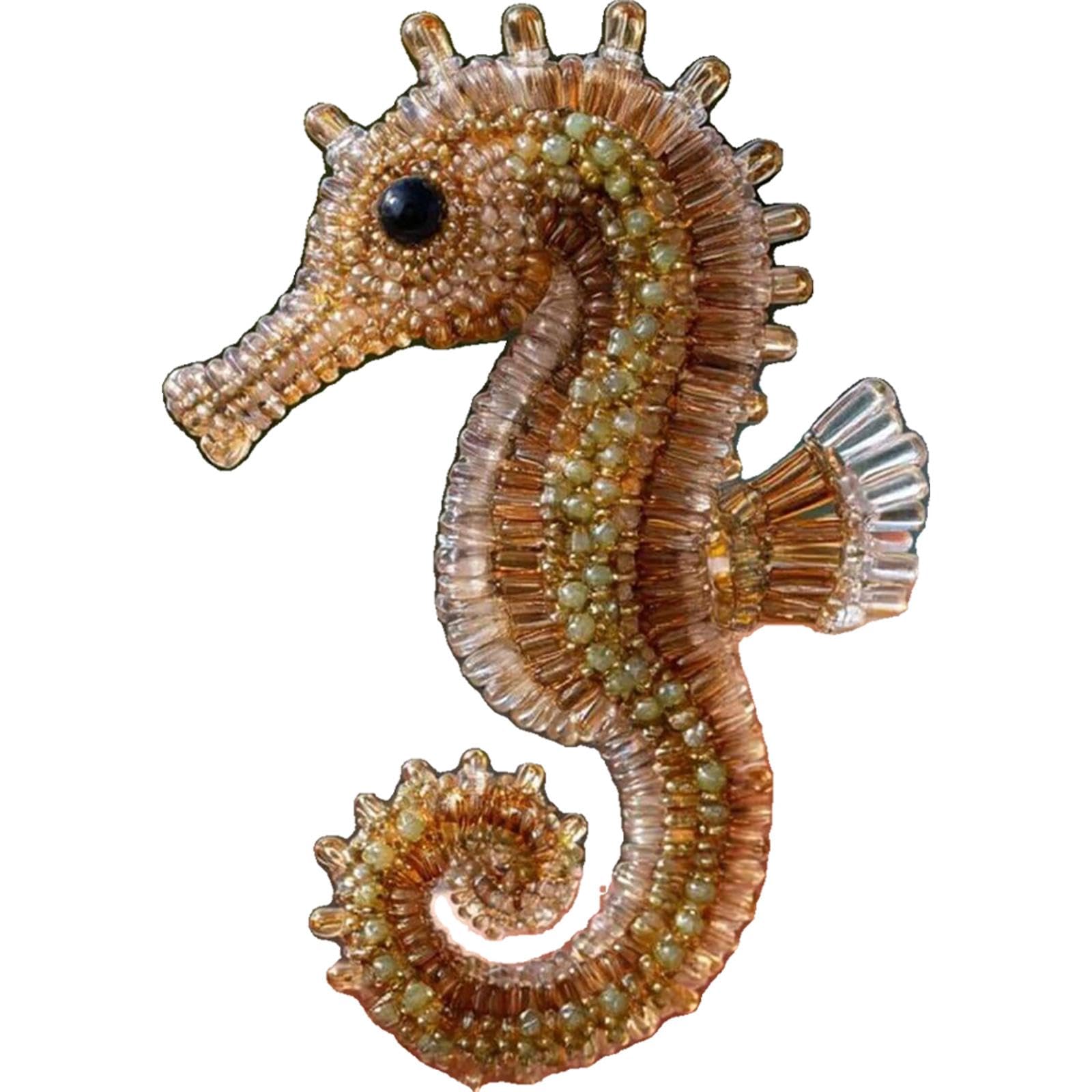 Ocean Beadwork DIY Beaded Seahorse Embroidery Kit