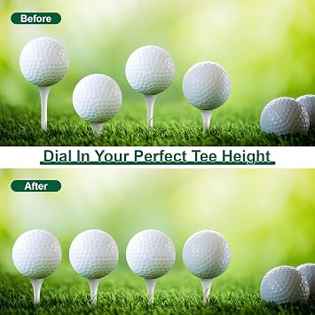 Beautist Aluminum Adjustable Golf Tee Height Setter Tool with Precise Scale | Features aircraft-grade aluminum, 0.5cm scale markings, universal tee fit, and ultra-light 64g portable design