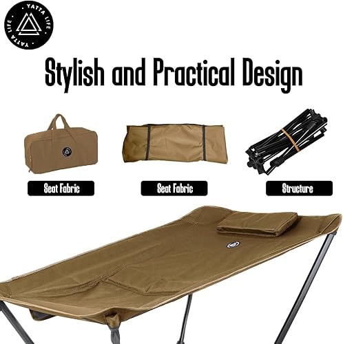 Miniatura 4 de Sillas de camping plegables de respaldo bajo para adultos con bolsas de almacenamiento y estuche de transporte - Sillas de césped plegables, silla