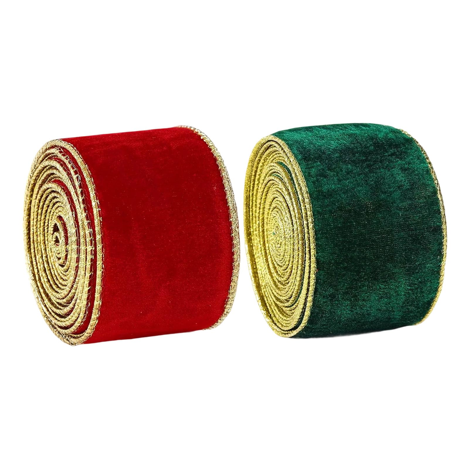 Msioytog Golden Trimmed Decoration Luxurious Christmas Ribbon Beautiful Wrapping for Seasonal Wreaths and Crafting Ribbon Gold Flocking
