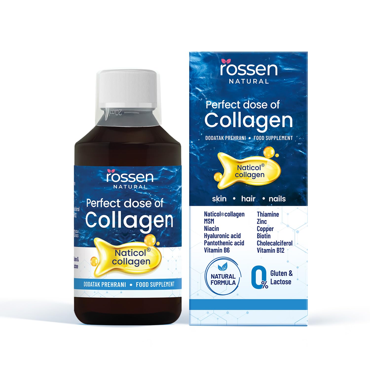 Collagene Marino 3x250 ml (75 Dosi) – 5000 mg Collagene di Pesce Idrolizzato per Dose – Naticol® con MSM – Sciroppo Liquido Alta Biodisponibilità – Senza Glutine – Prodotto in Italia