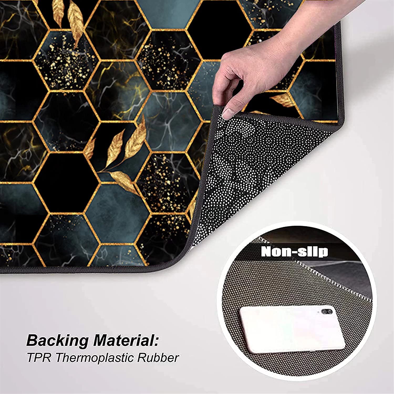 DTUQYX Tappeto Passatoia 90x140cm Antiscivolo Lavabile Antimacchia Durevole Motivo Geometrico Cucina Tappeti Runner Adatto Per Bagno, Soggiorno, Camera Da Letto, Sala Da Pranzo, Corridoio