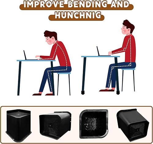 Miniatura 6 de Paquete de 4 elevadores de cama resistentes de 6 pulgadas, elevadores de muebles, extensores de patas de mesa, elevadores para cama, silla,