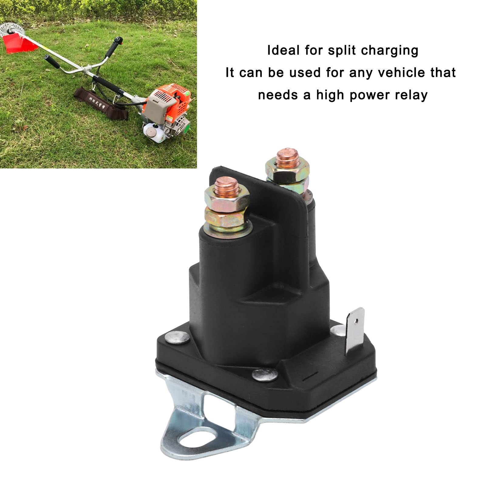 Relé de Cortacésped Relé de Conmutación Magnética Relé de Solenoide de Arranque de Motor Accesorios de Cortacésped para Tractor de Jardín ATV Moto de Nieve 12V