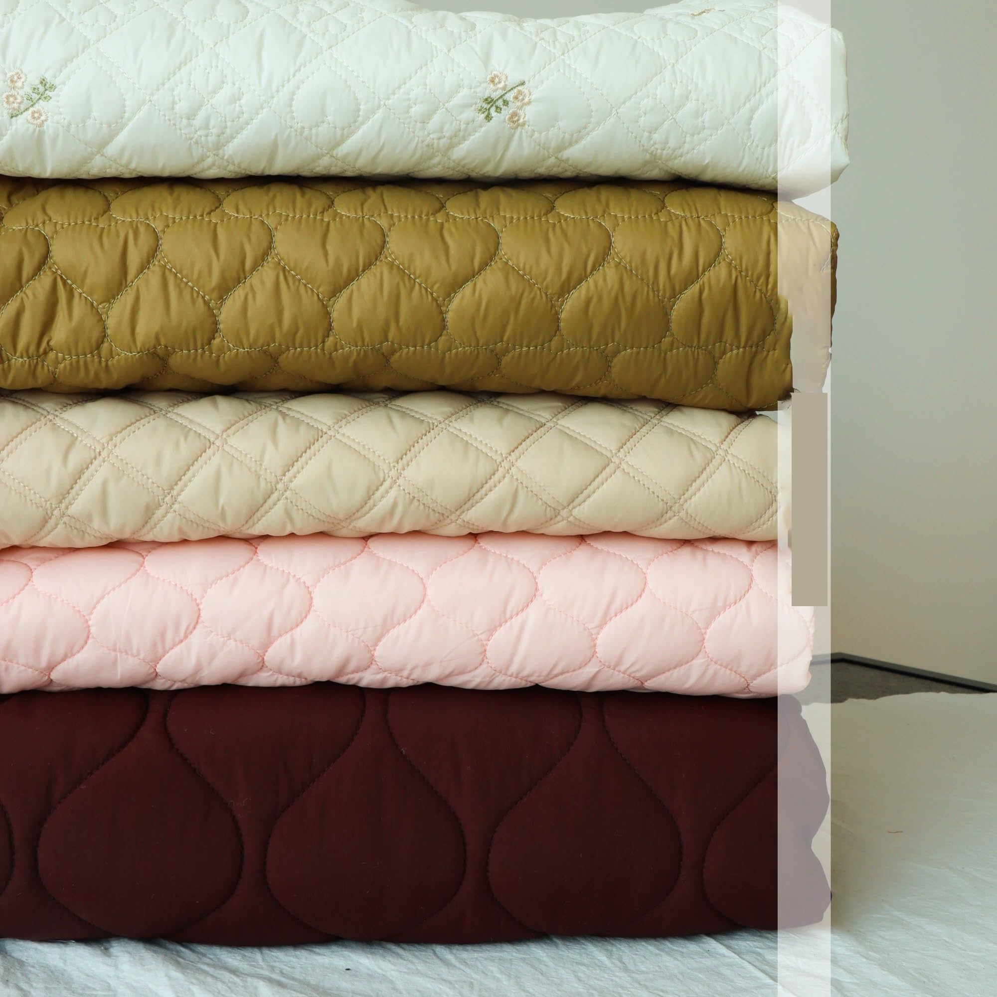 Tejido acolchado de polialgodón, Tela Acolchada de Algodón Multicolor 50-200x135 cm for Forro Chaqueta(Color-06,100x135cm)