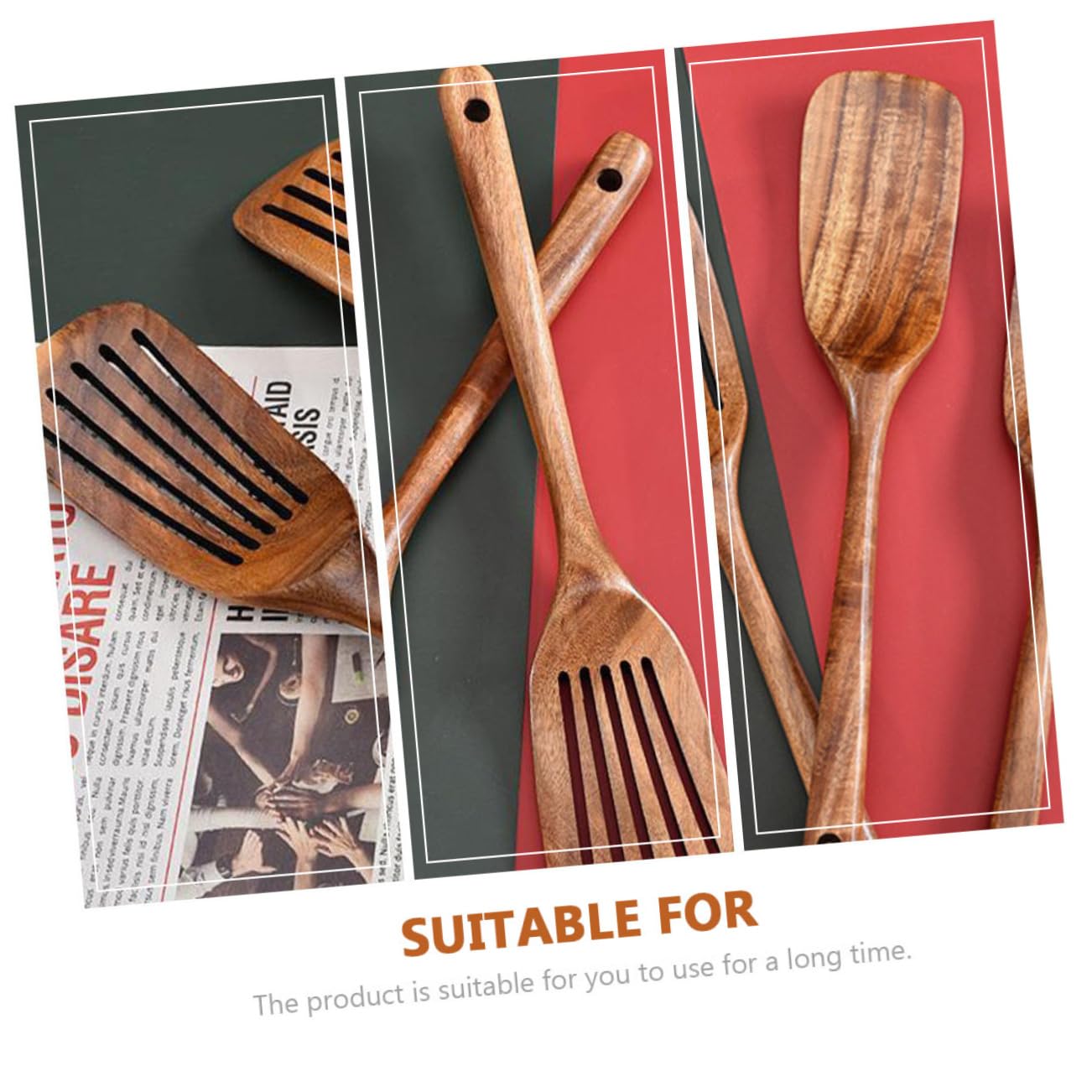 MAGICLULU 2 Sätze Holzspatel Antihaft-spachtelwender Wender-spatel Umdrehen Und Kochen Handschuhe Utensil Ofen Küchengeräte Pfannkuchen Haushaltsspatel Mit Langem Griff 2 Stücke * 2