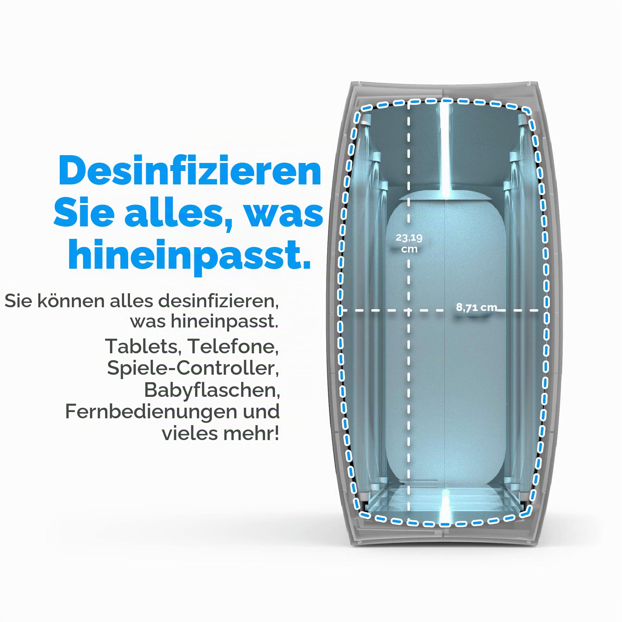 PhoneSoap Hausseife Uv-Desinfektionsmittel | Patentierter Und Klinisch Erprobter Uv-Desinfektionsgerät (Weiß)
