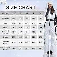 Vista 6 de HOTIAN Trajes de esquí de una pieza para mujer, overol ajustado, impermeable, para invierno, al aire libre, snowboard, nieve