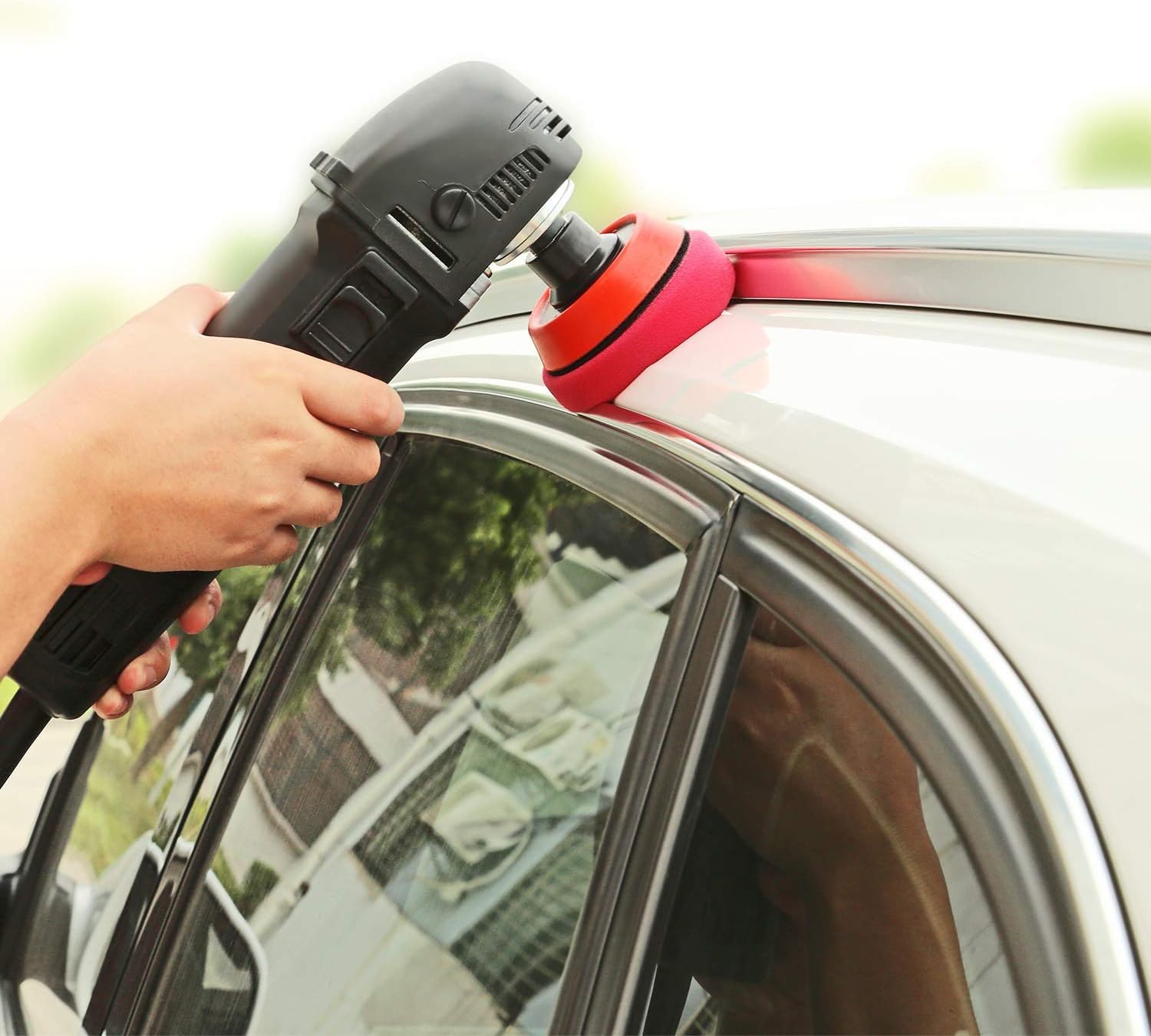 SPTA 29pcs Drill Buffing Pad Detail Polishing Pad Mix Size Kit with 5/8-11 Thread Backing pad & Adapters for Car Sanding, Polishing, Waxing (29Pcs Mini Polishing Pad Set1) - Image 9