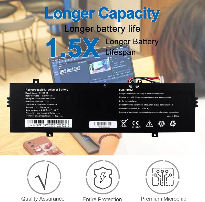 MXJFYY 11.55V 3896mAh Li-ion Laptop Akkumulátor Medion E16401 E16402 E15303 Sorozathoz