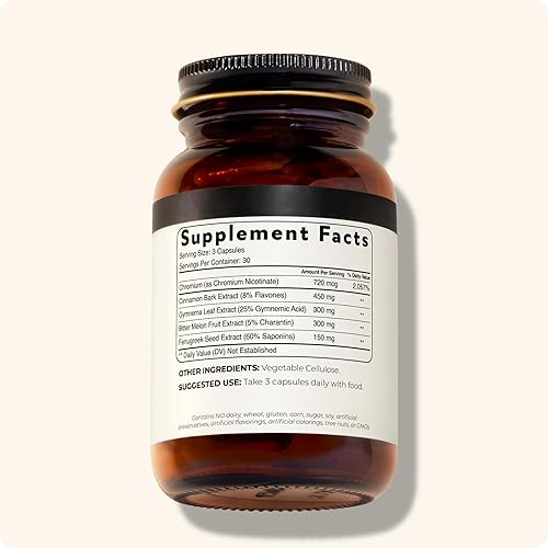 Miniatura 10 de Blisque Fórmula natural de suplemento para la salud del azúcar en la sangre | Aprobado por médicos | con canela, cromo y alholva | 90 cápsulas |