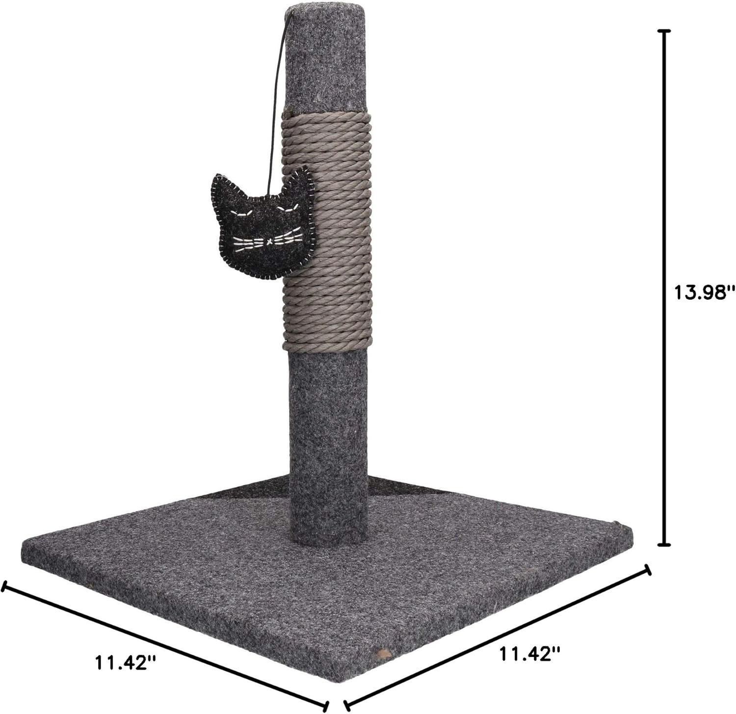Other Rosewood Catwalk Collection Charcoal Felt Post for Cats, Grey