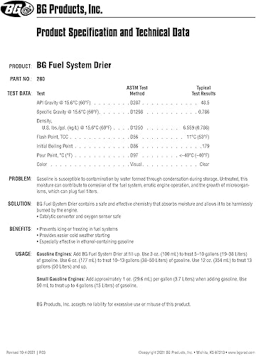 Miniatura 3 de Smilyeez BG - Secador de sistema de combustible de etanol PN 280 con destornillador de bolsillo (2)