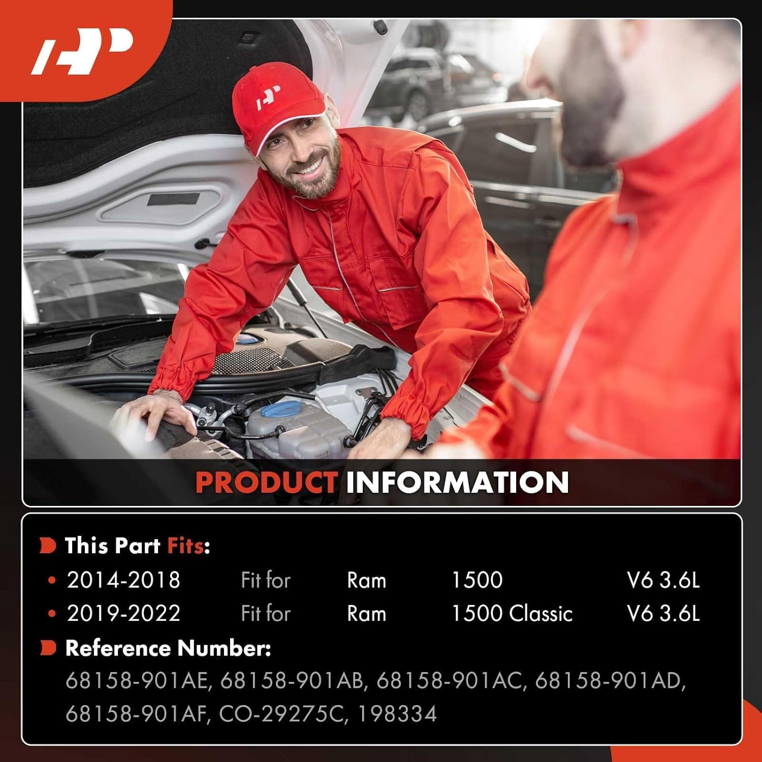 A-Premium Air Conditioner AC Compressor with Clutch Compatible with Ram 1500 3.6L 2014-2018, 1500 Classic 3.6L 2019-2022