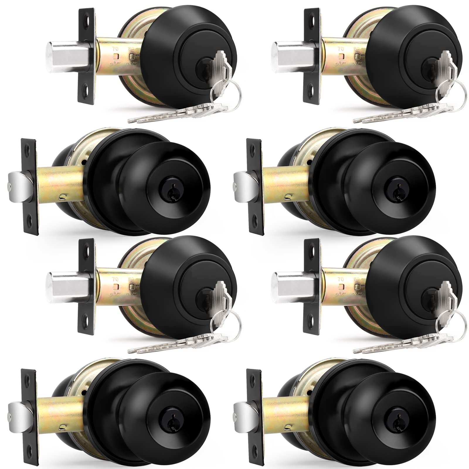 Probrico 10-Pack Keyed Alike Entry Door Lockset -4