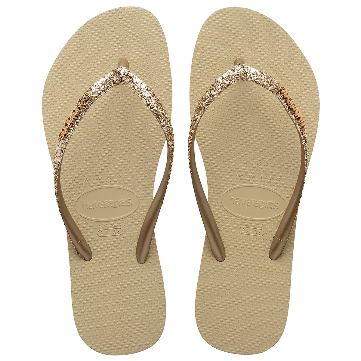 Havaianas Slim Glitter Kids Garcon Sandali Rosa