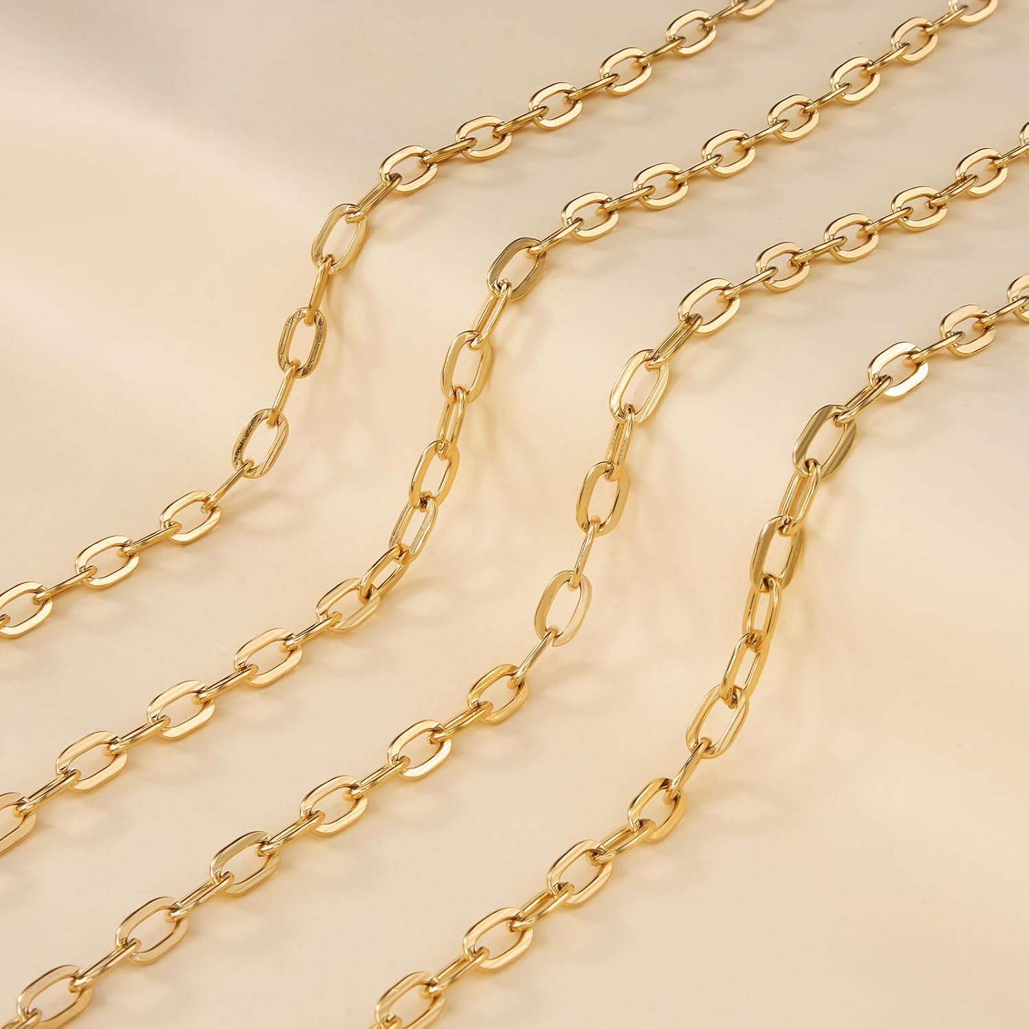 Jabogrii 16.4 Feet Gold Paperclip Bulk Chain for Jewelry Making image 4