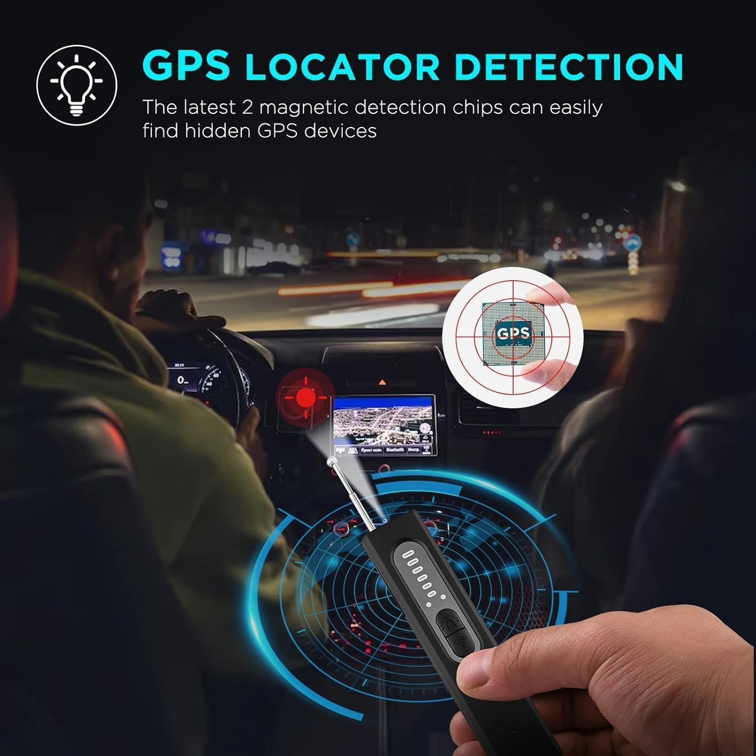 Hidden Camera Detectors, Anti-Spy Camera Finder RF Signal & WiFi Scanner Hidden Devices Detector for GPS Trackers,5 Levels Sensitivity 4 Modes,Signal Scanner for Hotels,Car, Office, Travel