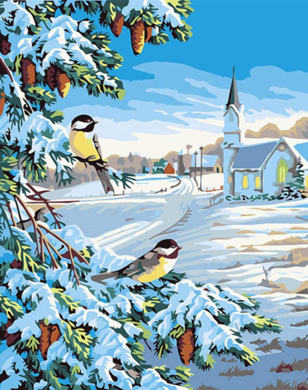 Peinture par numéro oiseau idée cadeau décoration maison