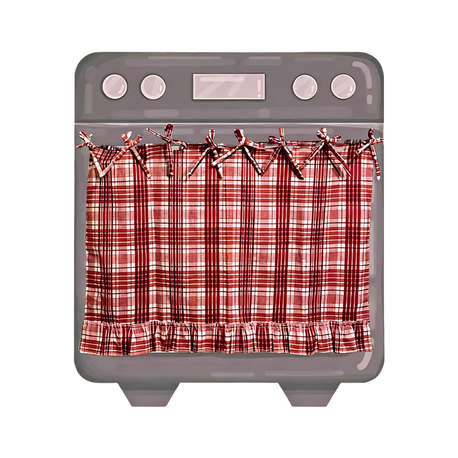CAZSTYK Handcraft Cabinet Concealing Curtain Designs for Ovens and Dishwashers in Neutral Tone Elegant Cabinet Drape