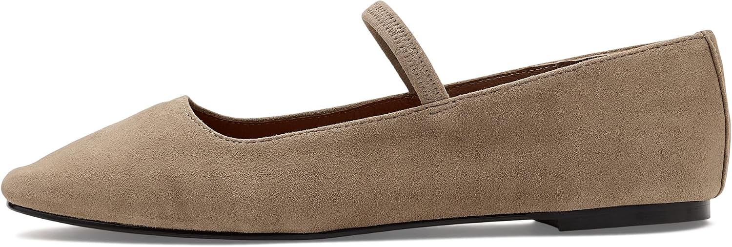 Madewell Womens The Greta Ballet Flat in Suede
