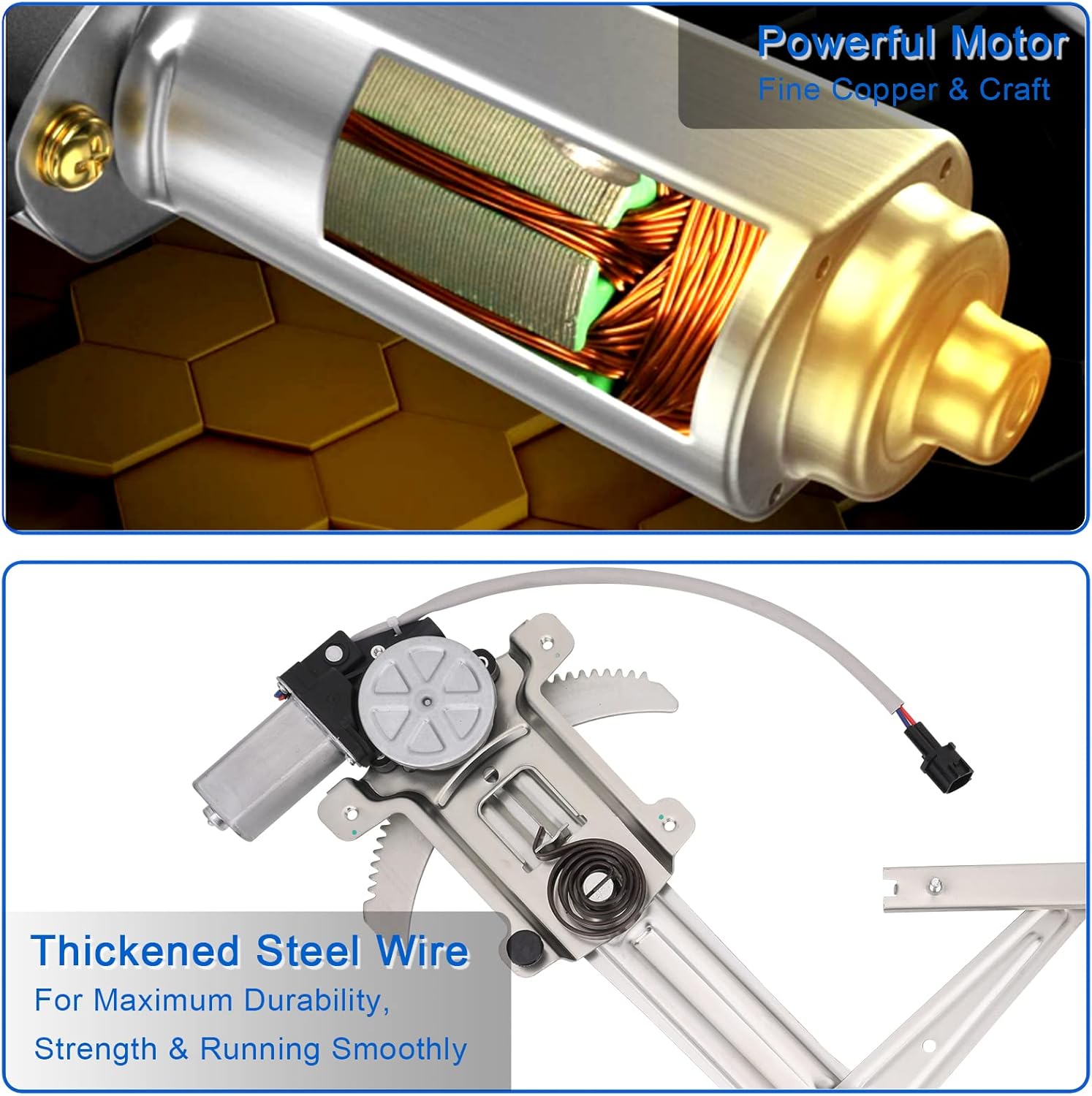 Obaee Front Passenger Side Power Window Lift Regulator With Motor Compatible with Chevy Colorado GMC Canyon 2004-2011, Isuzu i-280/i-350 2006, i-290/i-370 07-08 Replace OE 741-015