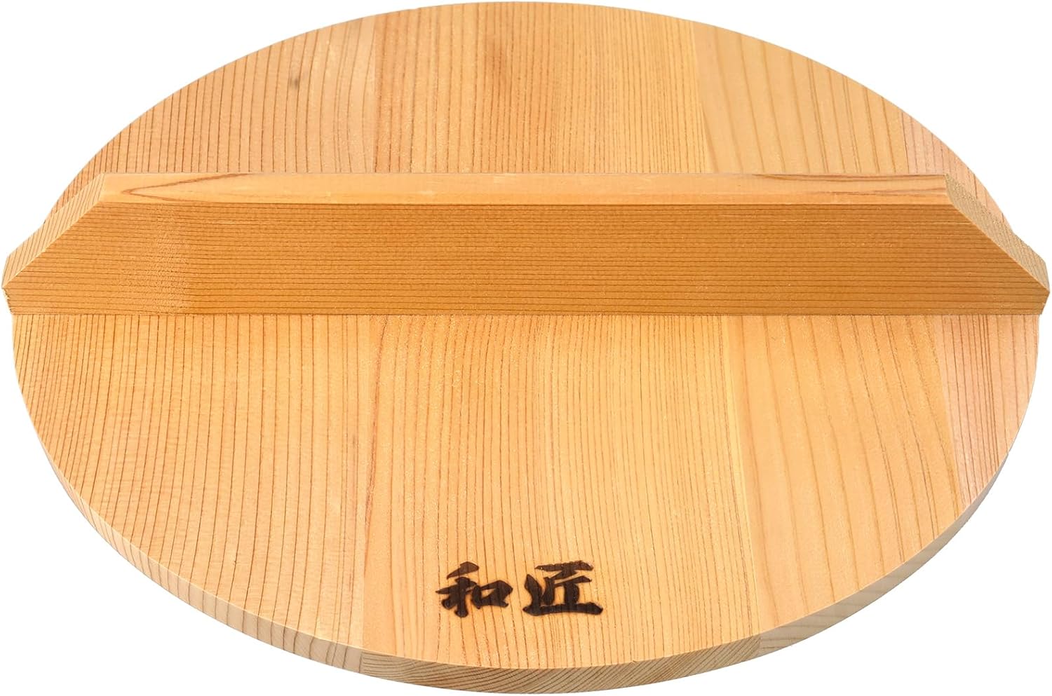WASHO Kiso Sawara Japanese Cypress Wooden Drop Lid Otoshibuta Made in Japan (Medium 7.7" (19.6 cm))