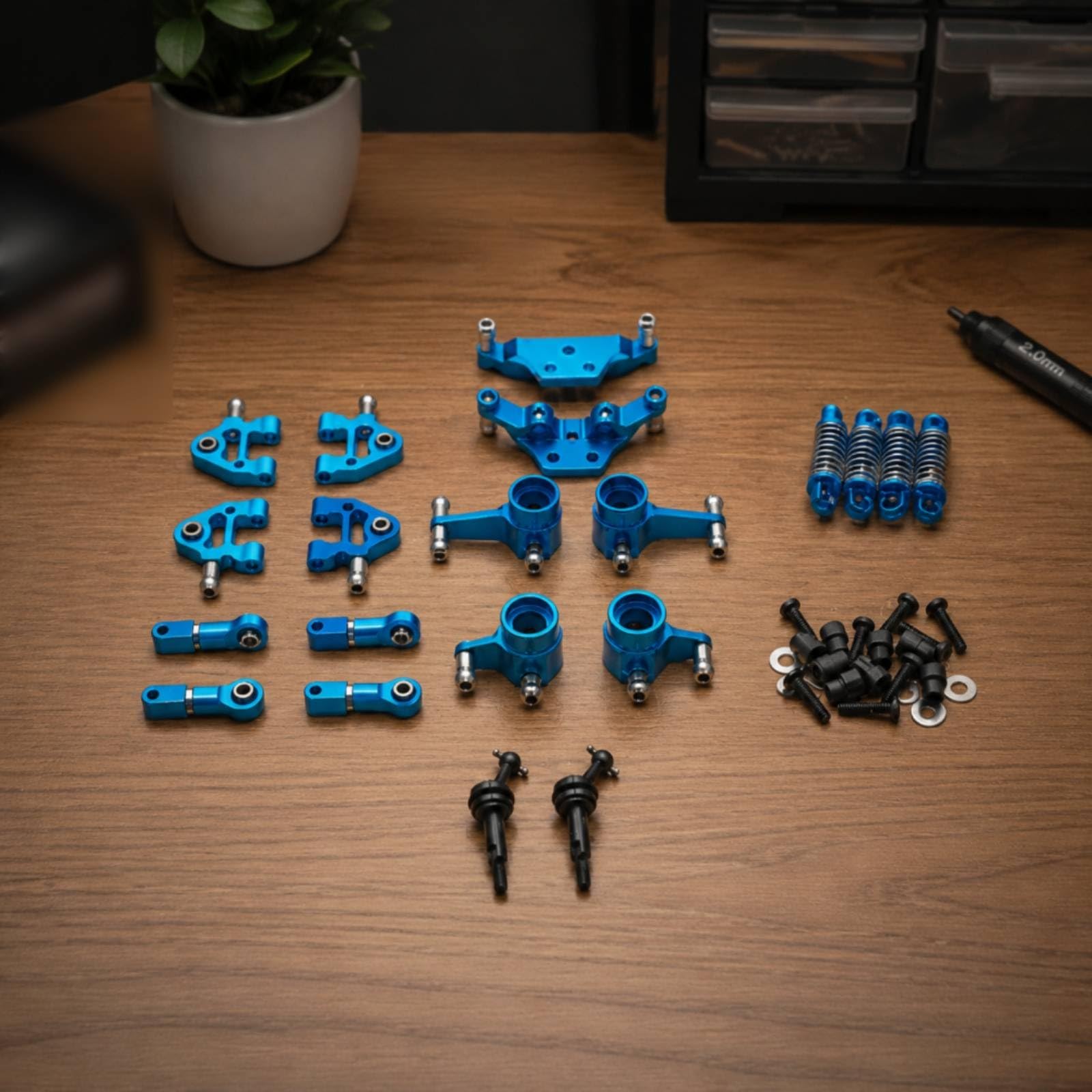 Kit Actualización Resistente Repuestos Amortiguadores RC para Aficionados Al Control Remoto, Titanio