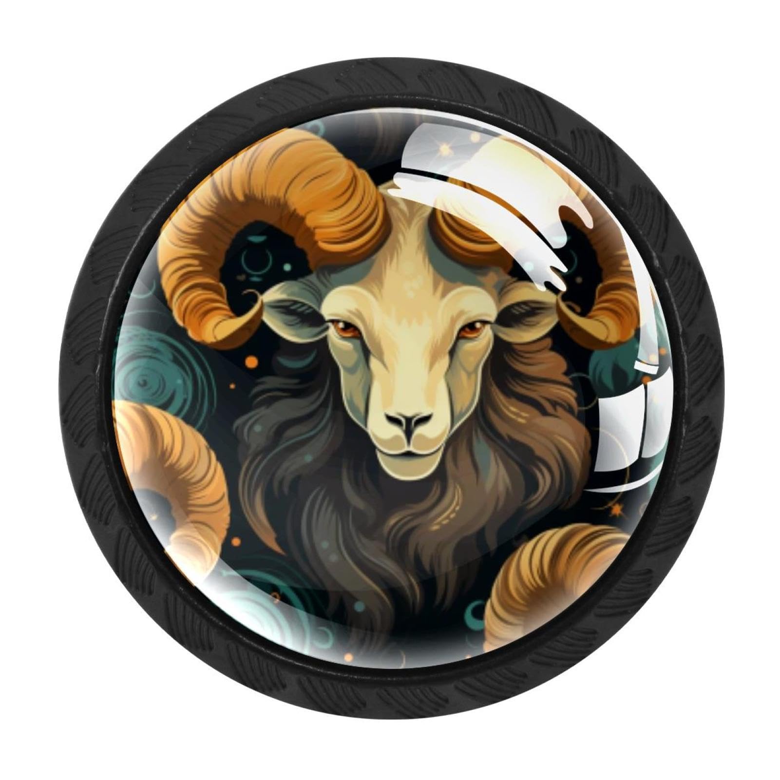 Chenzzzz Multicolored 02 4 Pack Aries Drawer Knob Cabinet Hardware