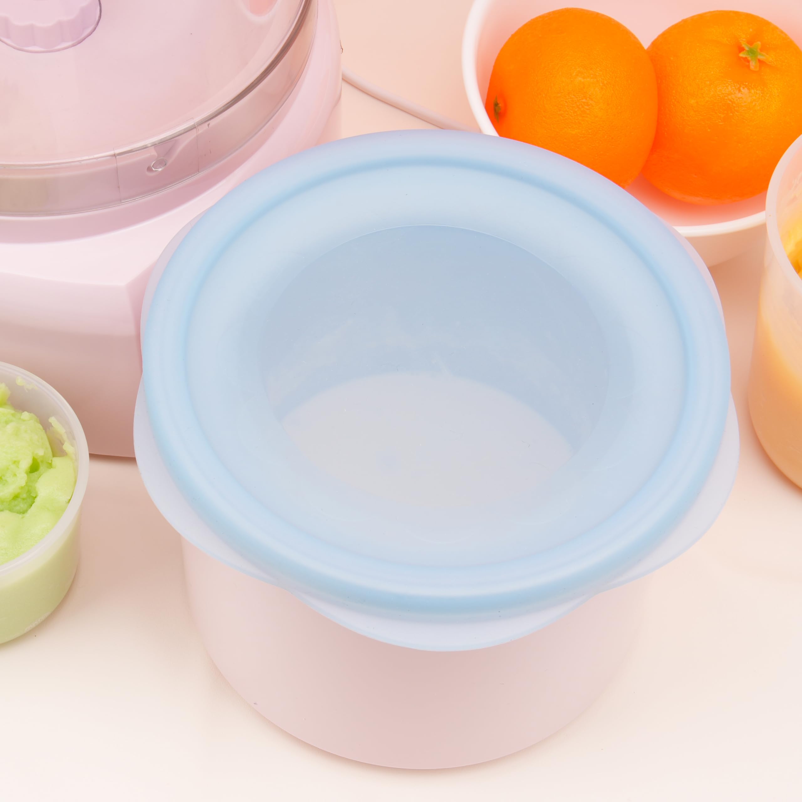 Tapas de silicona para tazón de congelador Cuisinart de 1-1/2 cuartos de galón, paquete de 2 fundas reutilizables para máquina de crema Cuisinart, aptas para lavavajillas, microondas y