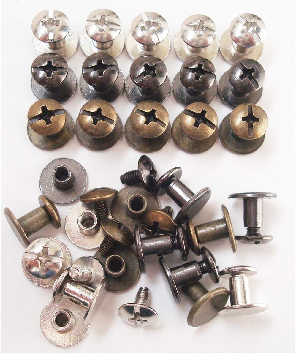 Chicago Screws Solid Belt Tack Screw,Post Fastener Leather