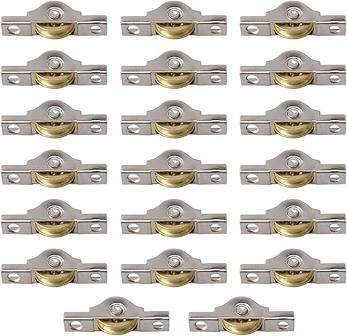 RDEXP Rueda deslizante de 0.787 in de diámetro, rueda ranurada para armarios, estanterías, puertas y ventanas, juego de 20