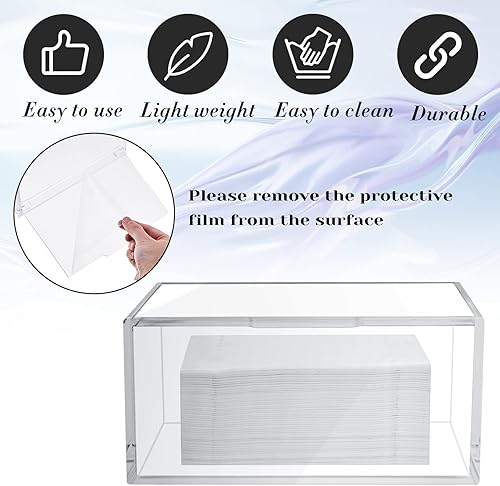 Miniatura 2 de Maitys 2 piezas de soporte de hojas de secado acrílico para lavandería, dispensador de hojas de secadora transparente con tapa, hojas suavizantes de